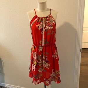 Collective Concepts Red Floral Dress